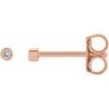 14K Rose .03 CTW Diamond Micro Bezel Set Earrings Ref 17485549