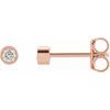 14K Rose .10 CTW Diamond Micro Bezel Set Earrings Ref 17485561