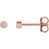 14K Rose .06 CTW Diamond Micro Bezel Set Earrings Ref 17485557
