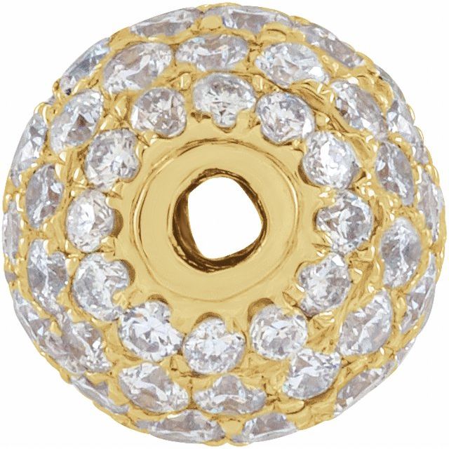 14K Yellow 6 mm 3/8 CTW Natural Diamond Ball Pendant
