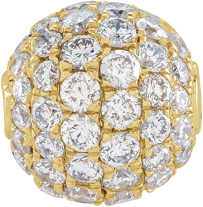 14K Yellow 6 mm 3/8 CTW Natural Diamond Ball Pendant