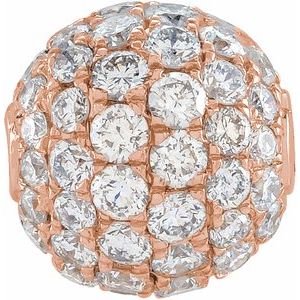 14K Rose 6 mm 3/8 CTW Natural Diamond Ball Pendant