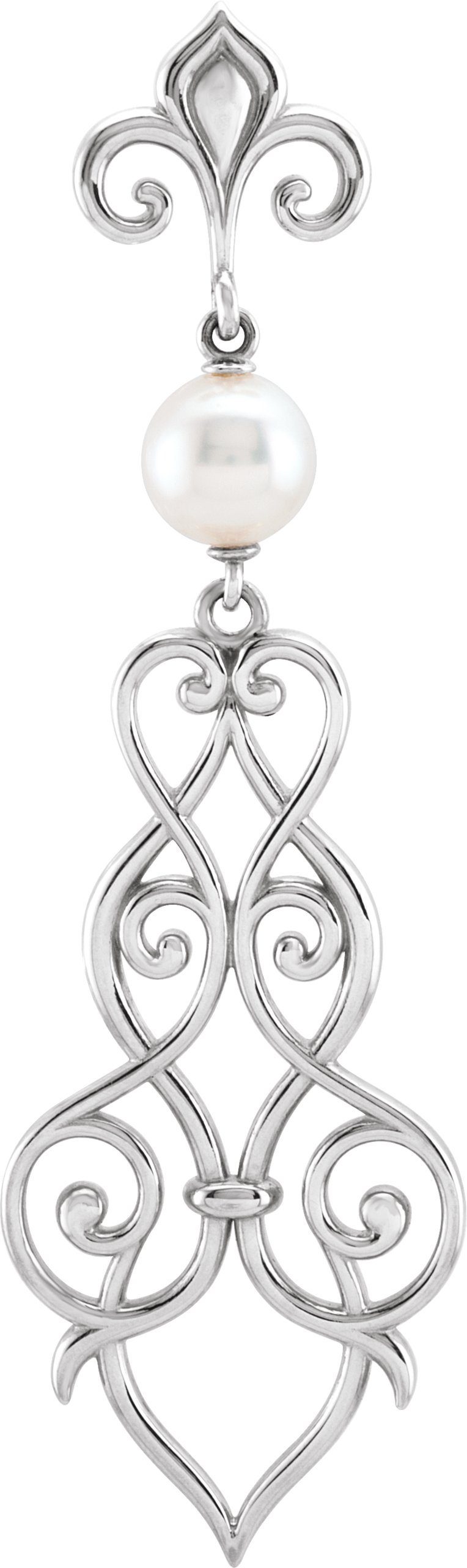Pearl Fleur-de-lis Necklace