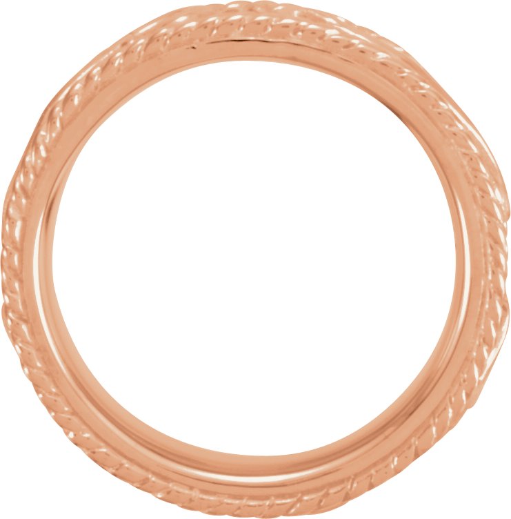 Alternative view of Scroll Design Band – 14K Rose Gold