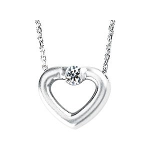 Created Moissanite Heart Slide 3mm .1 CTW Ref 742756