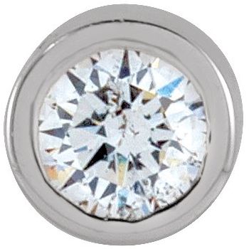 Platinum .025 CT Diamond Micro Bezel Set Single Earring Ref 17676494