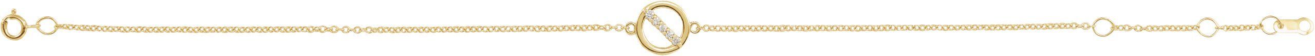 14K Yellow .03 CTW Natural Diamond Circle 6 1/2-7 1/2 Bracelet 