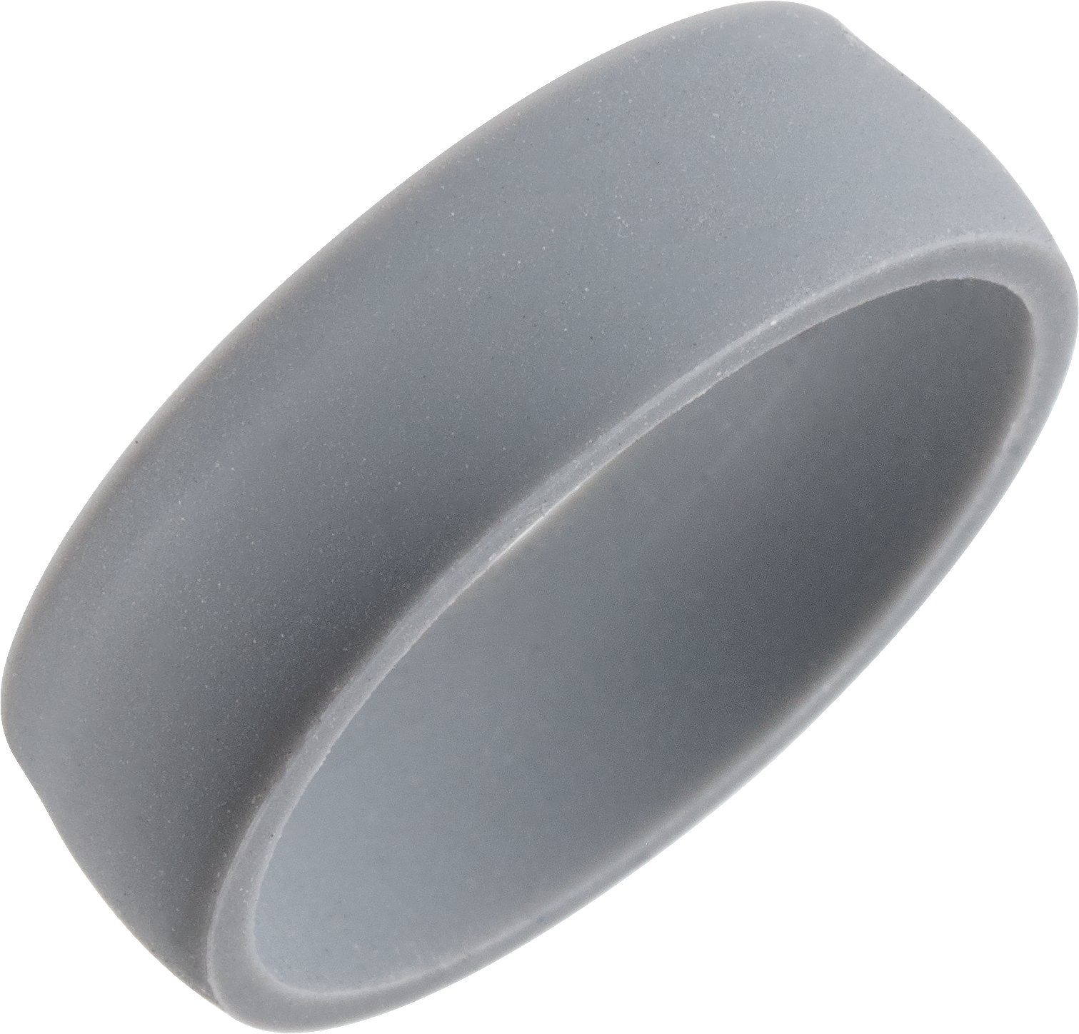 Gray Silicone 7 mm Dome Comfort-Fit Band Size 10