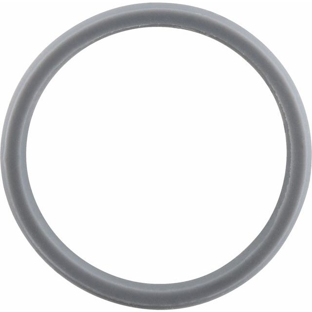 Gray Silicone 7 mm Dome Comfort-Fit Band Size 10