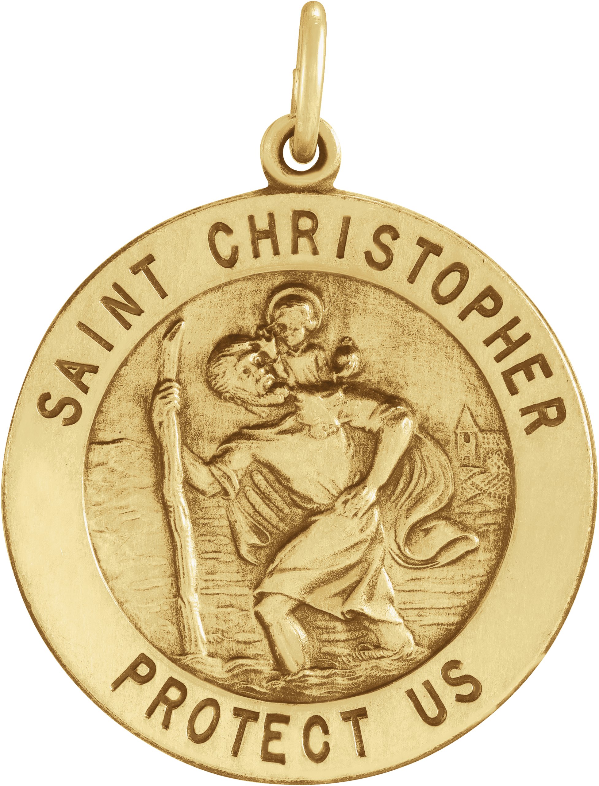 14K Yellow 25 mm St. Christopher Medal Ref 11825