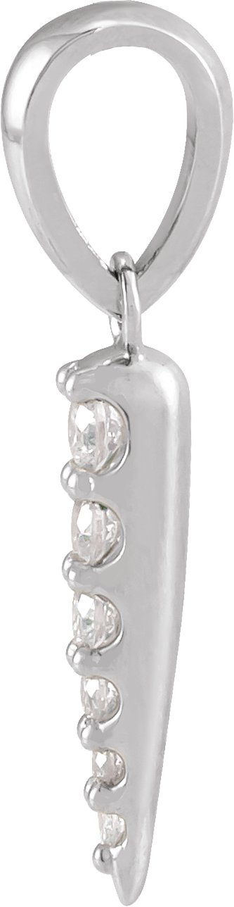 1/10 CTW Natural Diamond Spike Pendant view 2