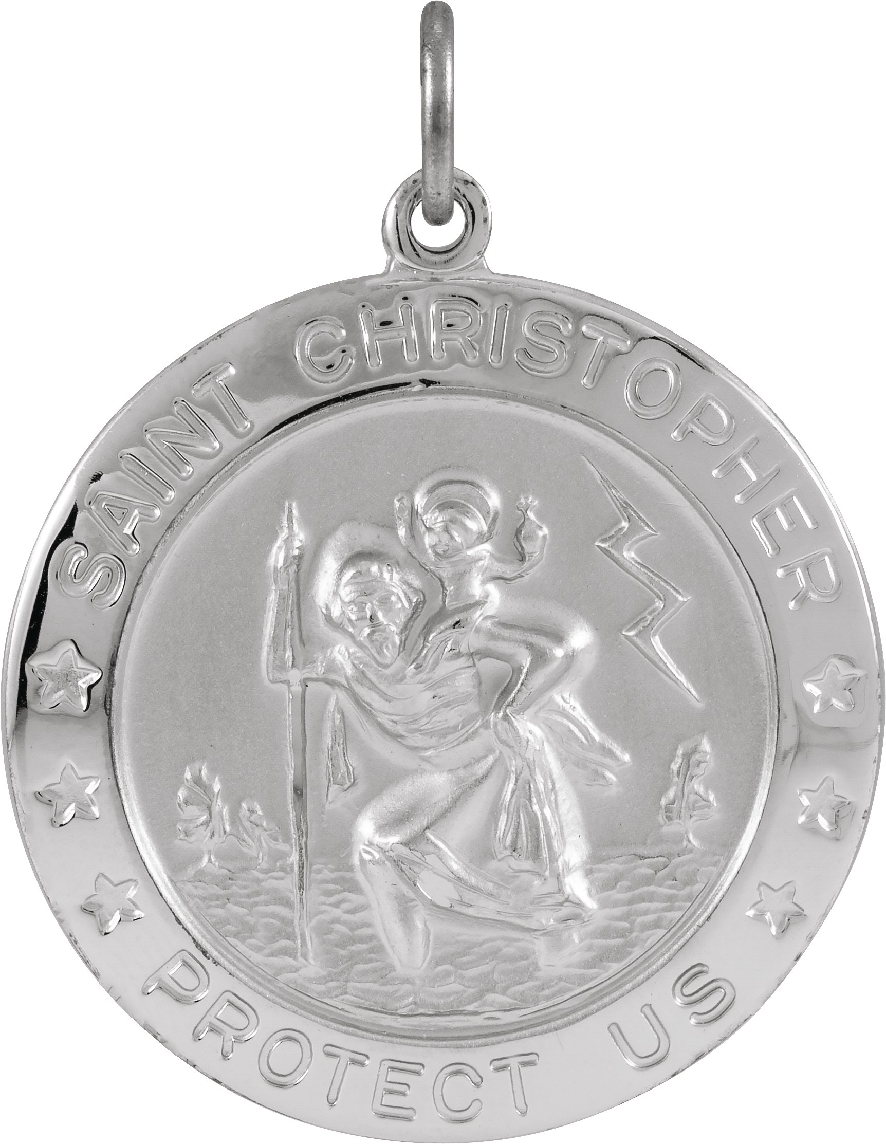 Sterling Silver 25 mm St. Christopher Medal