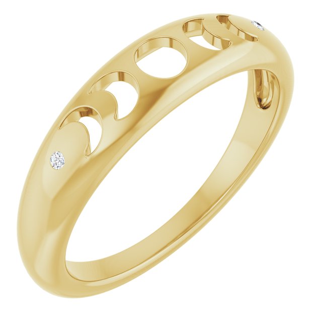 14K Gold .015 CTW Diamond Moon Phase Ring 14K Gold .015 CTW Diamond Moon Phase Ring