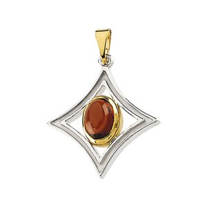 Sterling Silver and 14K Yellow Mozambique Garnet Pendant Ref. 2223869