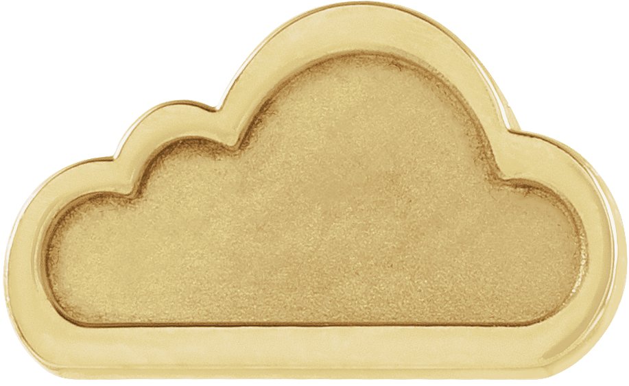 14K Yellow Tiny Cloud Right Earring