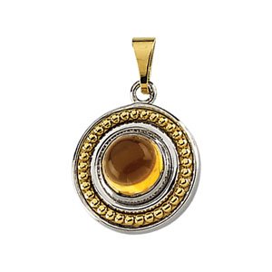 Genuine Citrine Cabochon Pendant Ref. 2223933