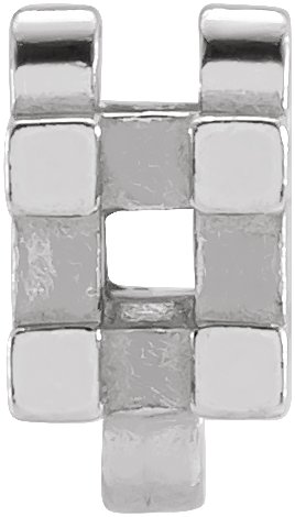 14K White 1.3 mm Round Line Bracelet Link