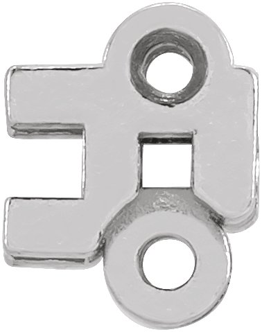 14K White 1.3 mm Round Line Bracelet Link