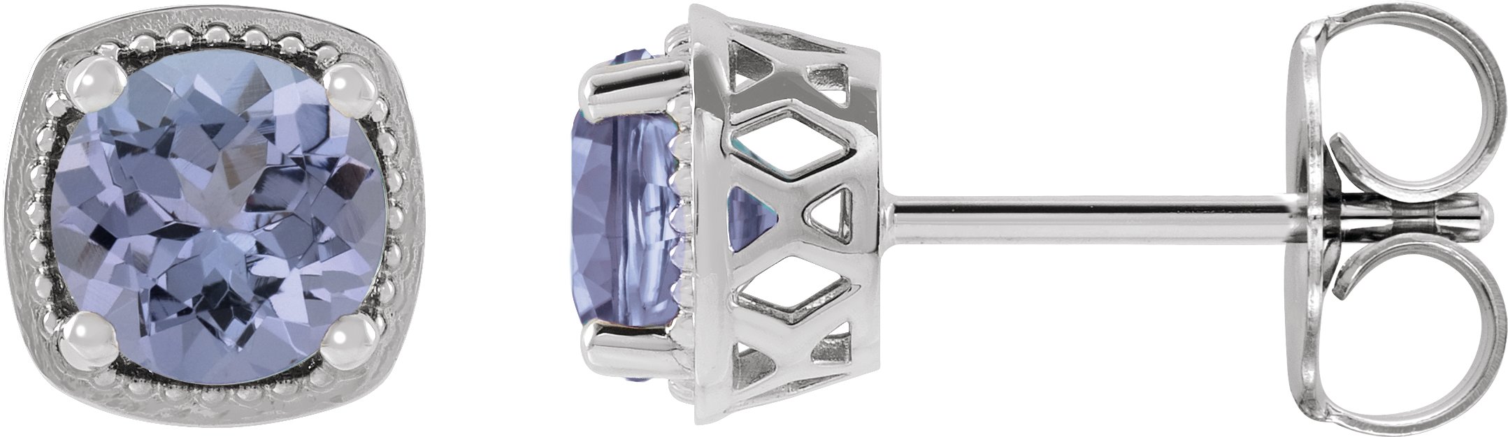 Round 4-Prong Earrings