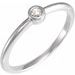 Platinum .03 CT Rose-Cut Natural Diamond Stackable Ring