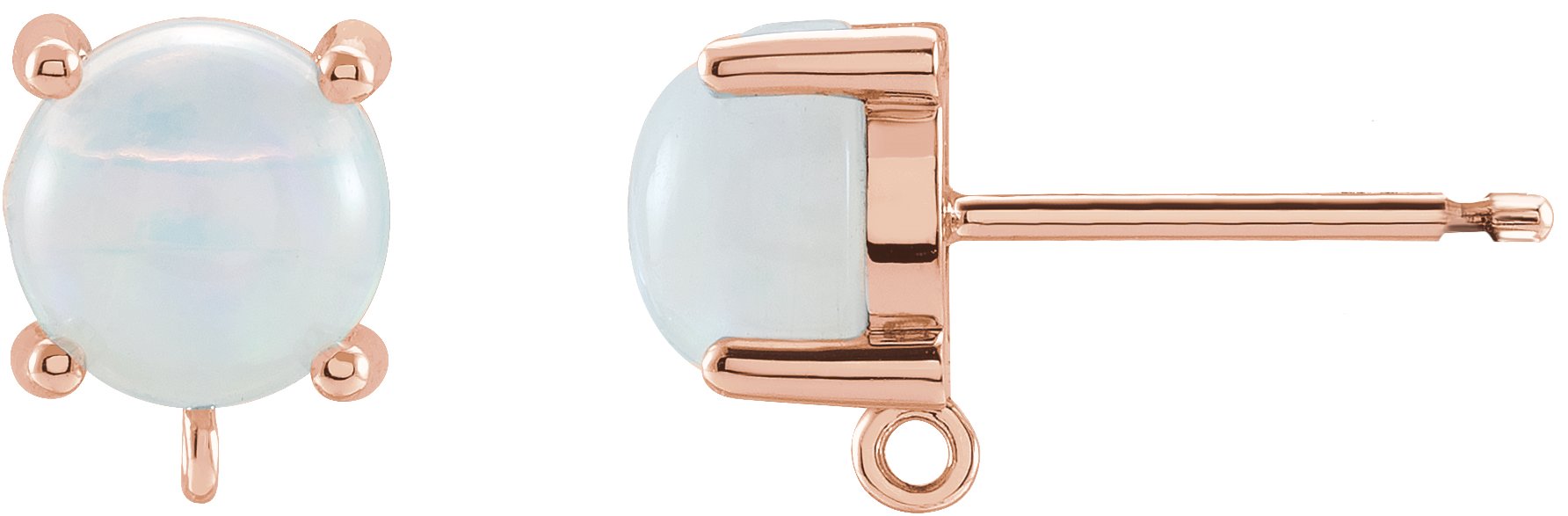 Cabochon Earring Top