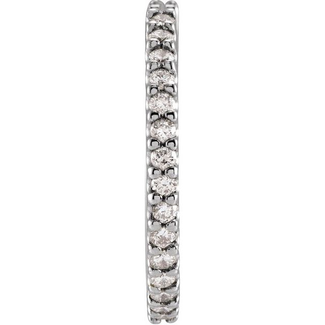 Sterling Silver 1/4 CTW Natural Diamond 17.63 mm Hoop Earring