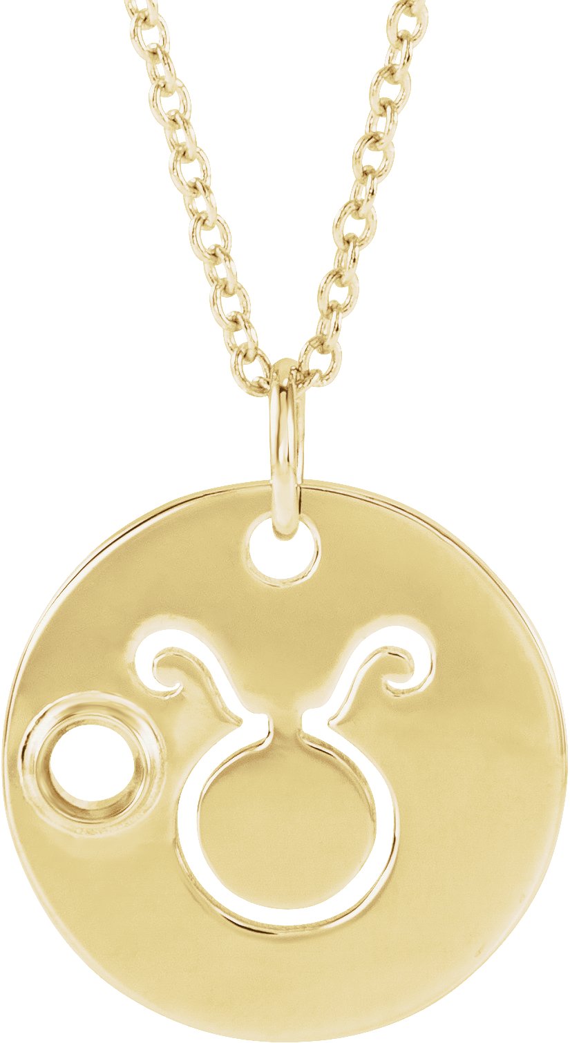 Zodiac Disc Necklace or Pendant