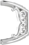 Vintage-Inspired Scroll Earring Setting