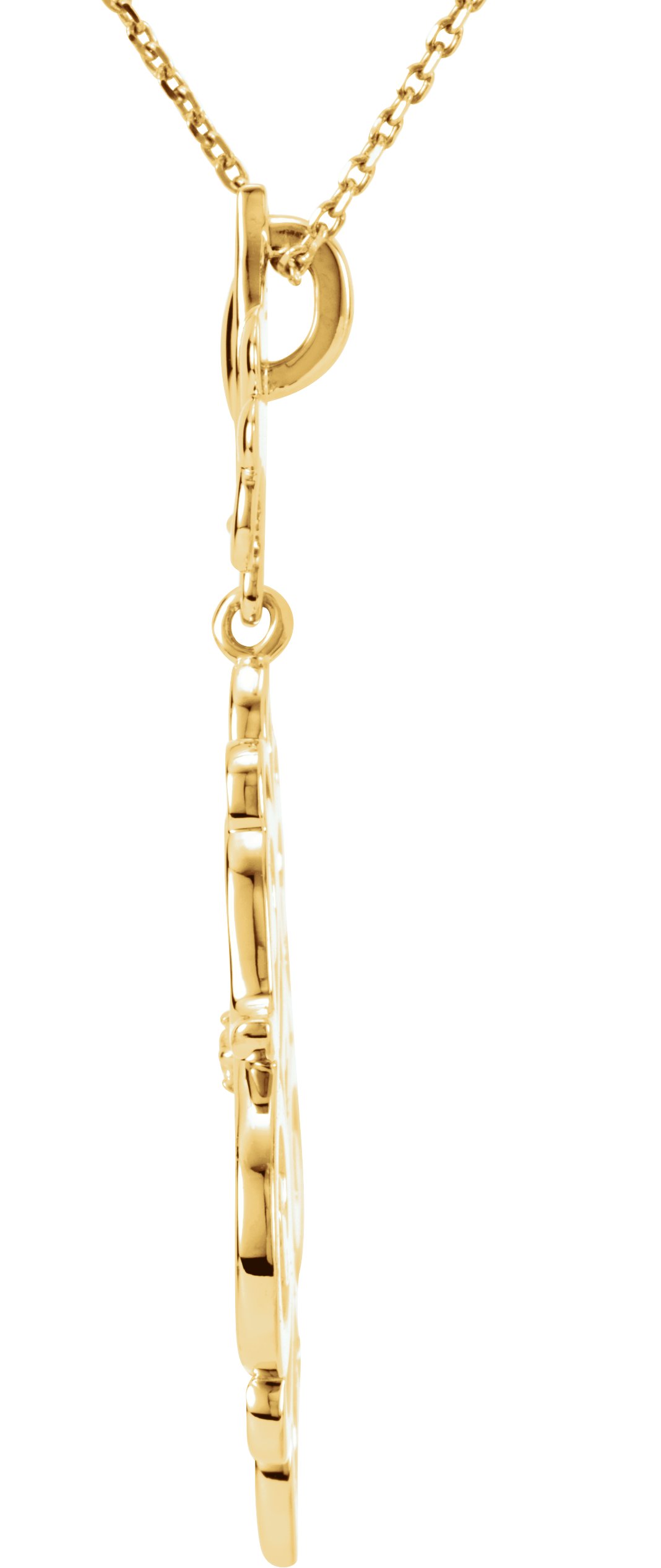 Alternative view of .03 CTW Natural Diamond Necklace – 14K Yellow Gold