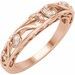 14K Rose .04 CTW Natural Diamond Matching Band for 6.5 mm Round Ring