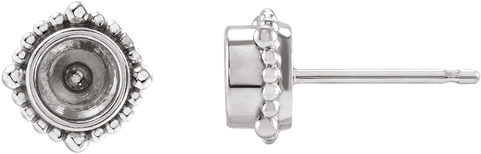 Beaded Halo-Style Stud Earrings