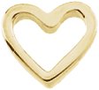 14KY 7 x 6mm Heart Chain Slide Ref 613702