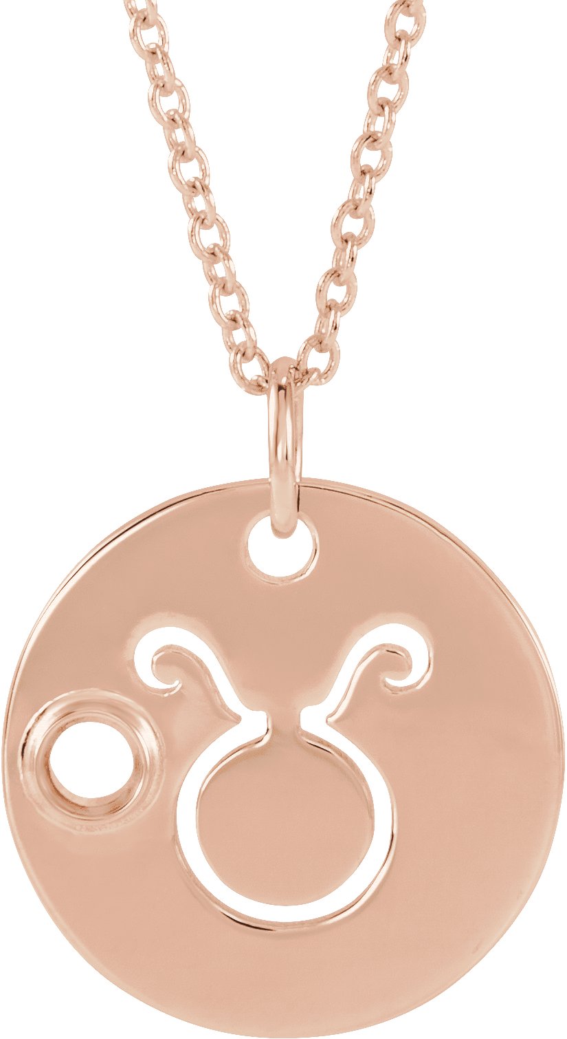 Zodiac Disc Necklace or Pendant