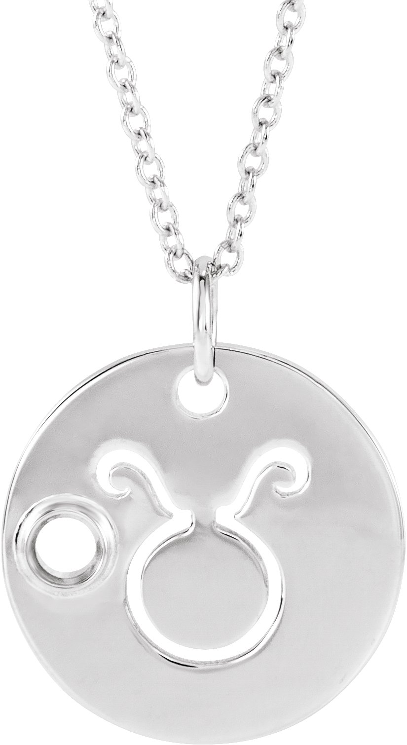 Zodiac Disc Necklace or Pendant
