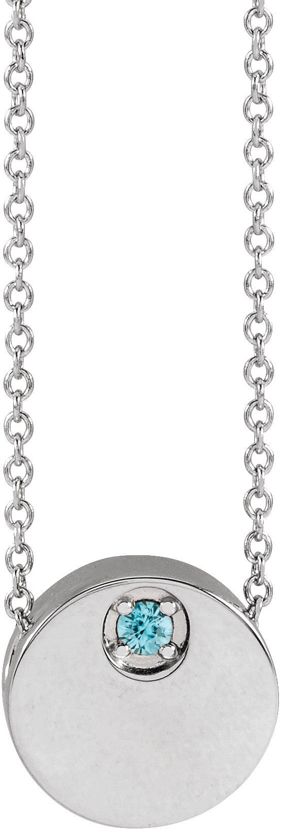 Engravable Disc Necklace or Slide Pendant