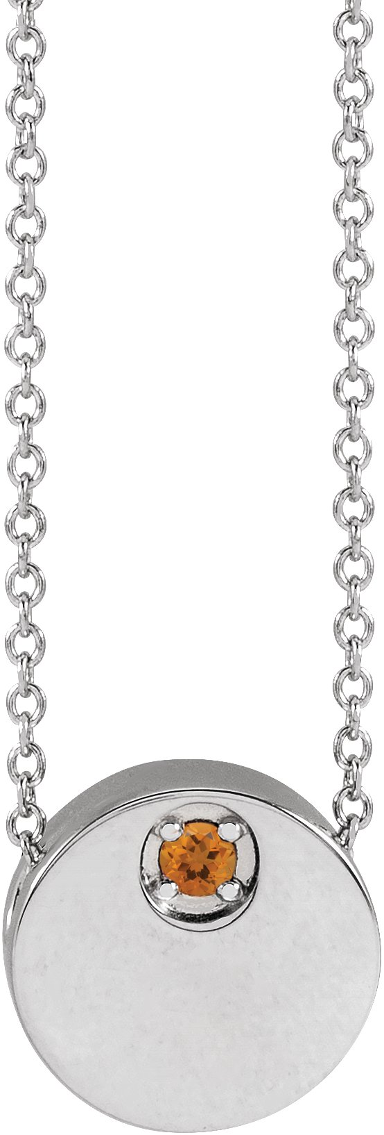 Engravable Disc Necklace or Slide Pendant