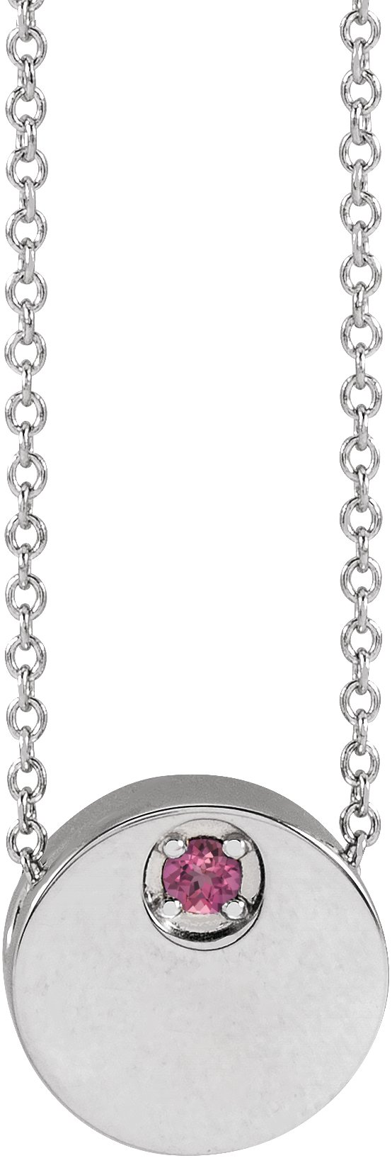 Engravable Disc Necklace or Slide Pendant
