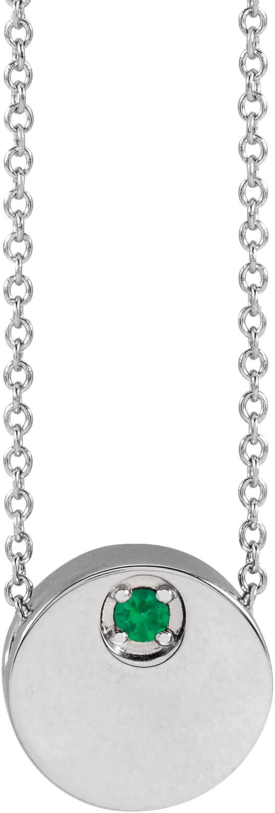Engravable Disc Necklace or Slide Pendant