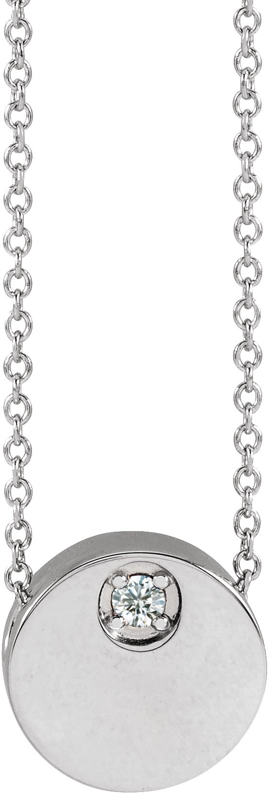 Engravable Disc Necklace or Slide Pendant