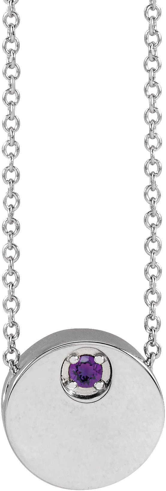 Engravable Disc Necklace or Slide Pendant
