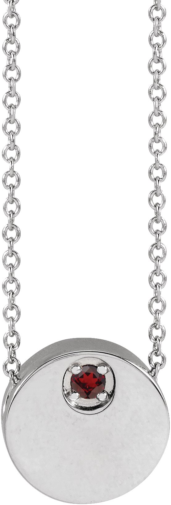 Engravable Disc Necklace or Slide Pendant