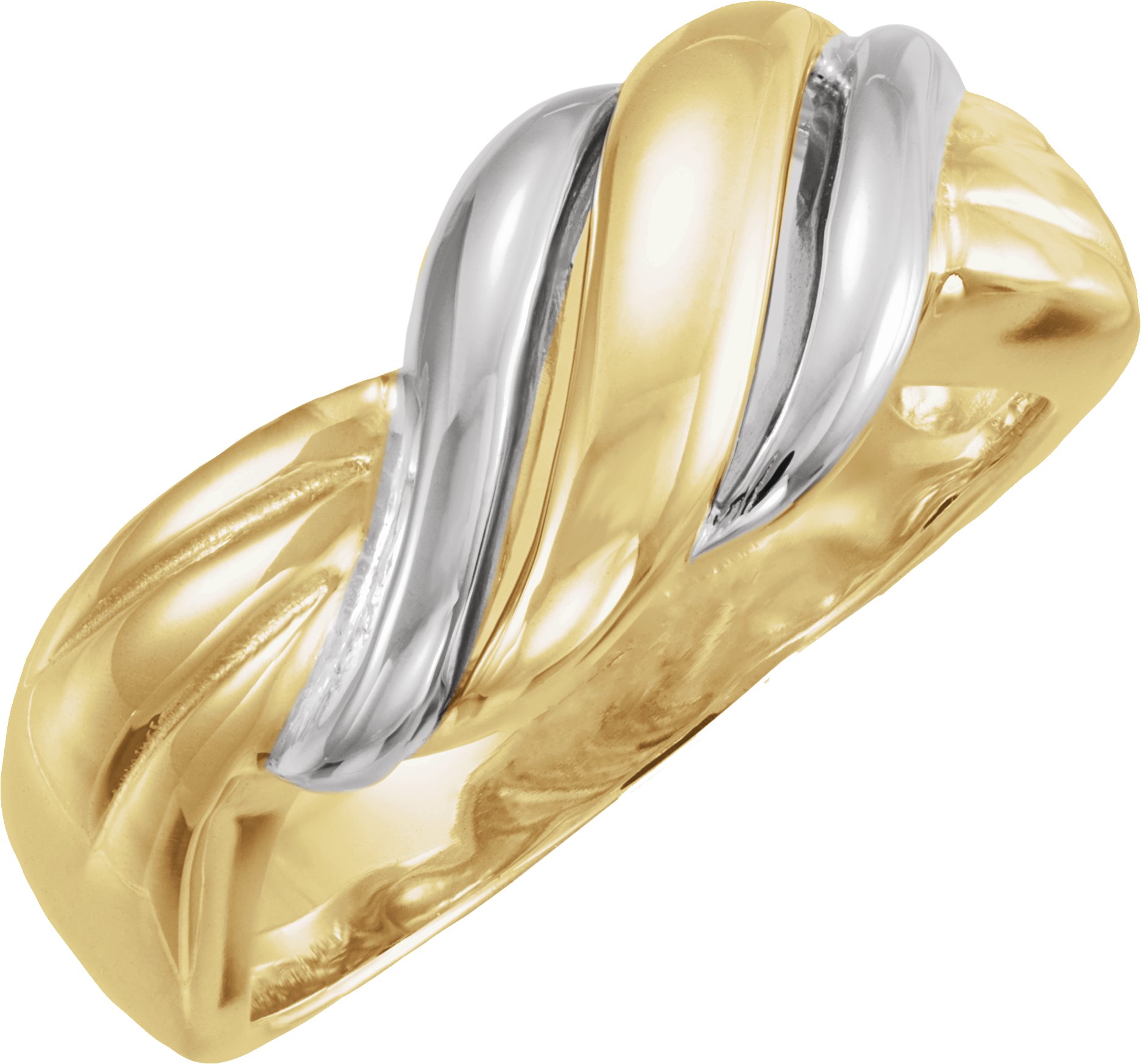 14KTT 10mm Metal Fashion Ring Ref 591315