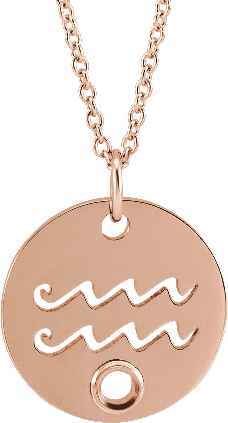 Zodiac Disc Necklace or Pendant