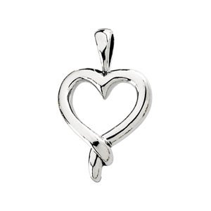 14KY 25.5x52.25 mm Heart Pendant Ref 578015