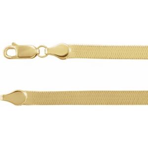 14K Yellow 4.6 mm Flexible Herringbone 20" Chain