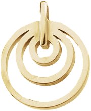 14K Yellow 19 mm Concentric Circle Pendant