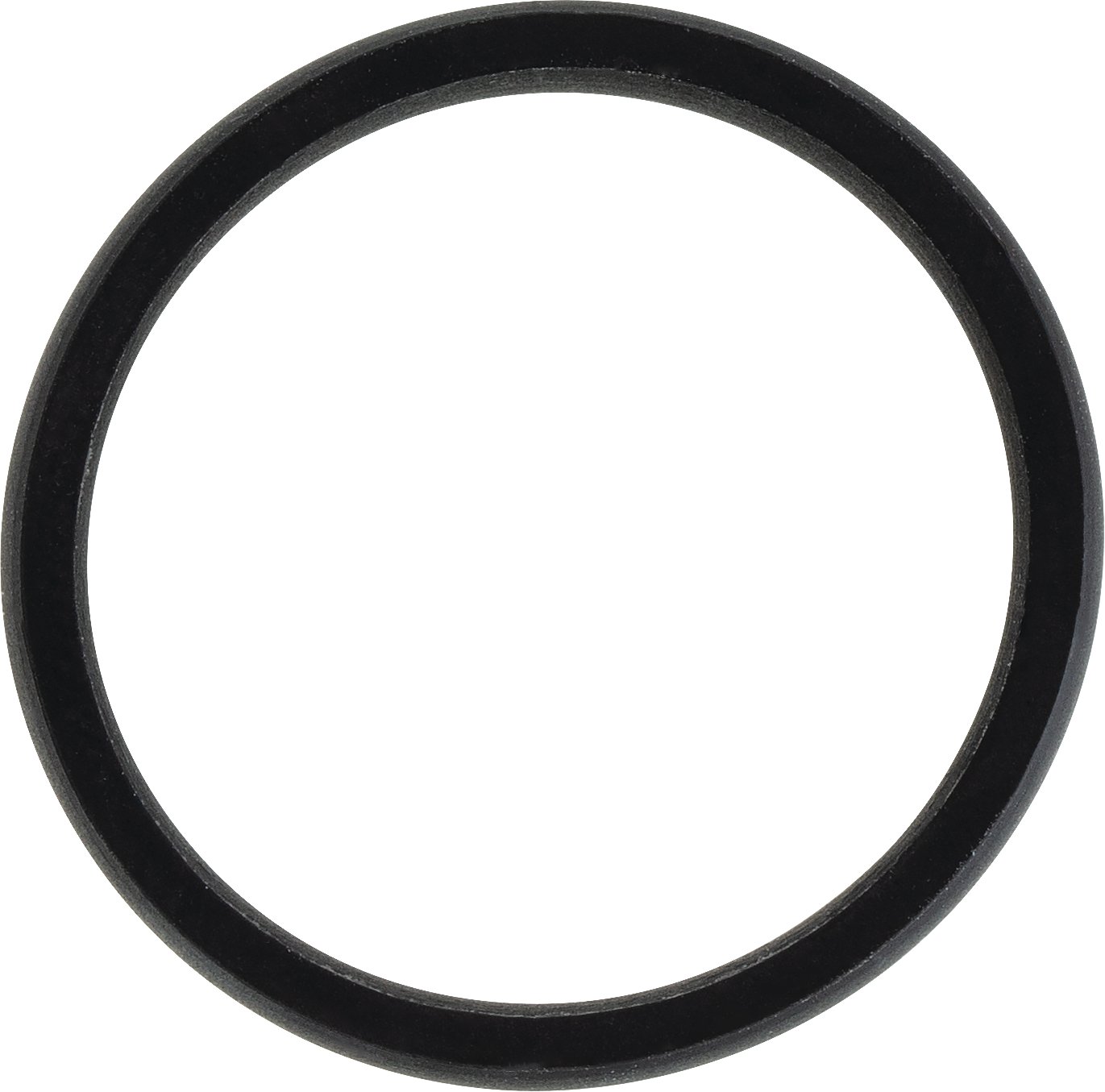 Black Silicone 7 mm Dome Comfort-Fit Band Size 10