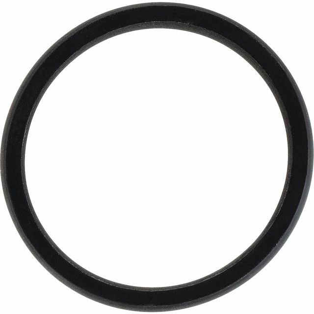 Black Silicone 7 mm Dome Comfort-Fit Band Size 10