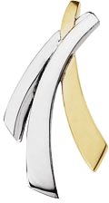 & 18K Yellow Gold Criss-Cross Slide Pendant
