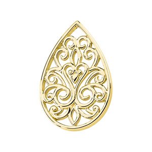 14K Yellow Filigree Pendant